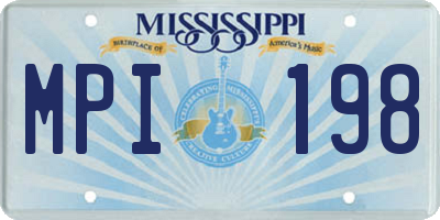 MS license plate MPI198