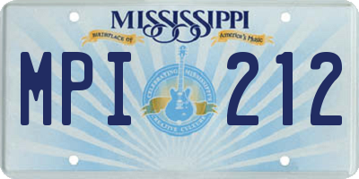 MS license plate MPI212