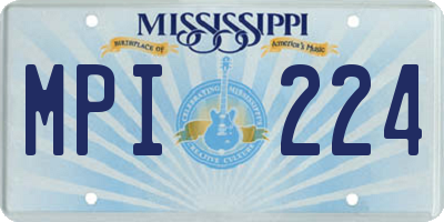 MS license plate MPI224