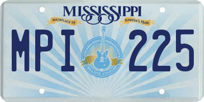 MS license plate MPI225
