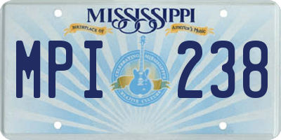 MS license plate MPI238