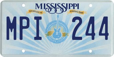 MS license plate MPI244