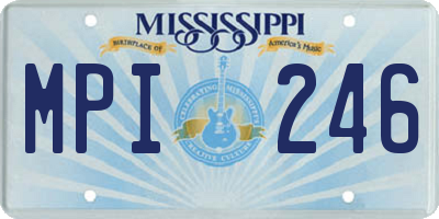 MS license plate MPI246