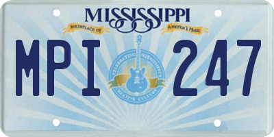 MS license plate MPI247