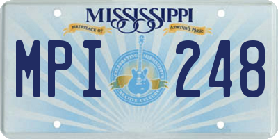 MS license plate MPI248