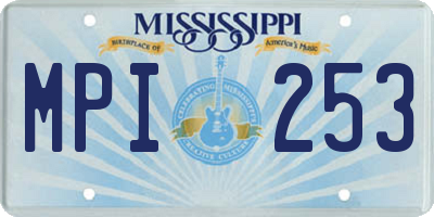 MS license plate MPI253