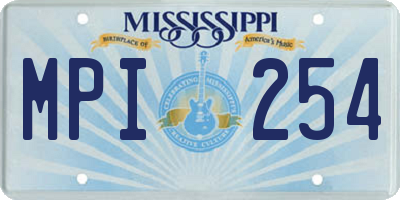 MS license plate MPI254