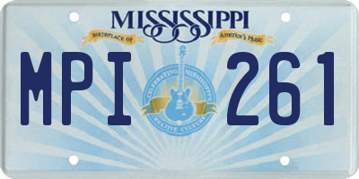 MS license plate MPI261