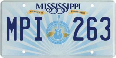 MS license plate MPI263