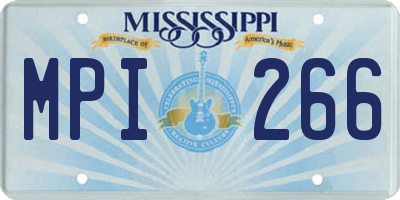 MS license plate MPI266
