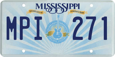 MS license plate MPI271