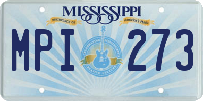 MS license plate MPI273