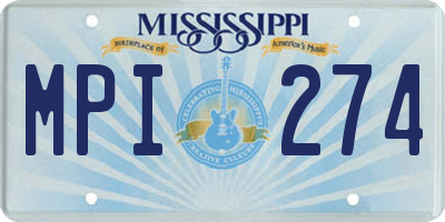 MS license plate MPI274