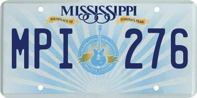 MS license plate MPI276