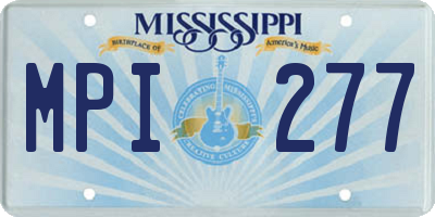 MS license plate MPI277