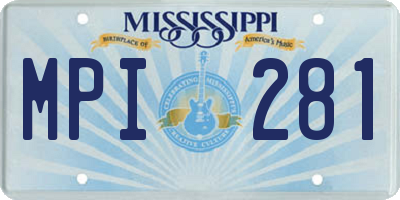 MS license plate MPI281