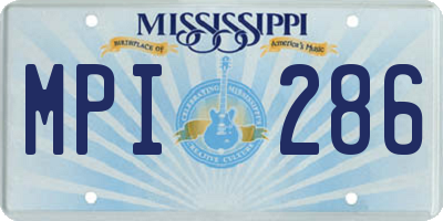 MS license plate MPI286