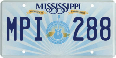 MS license plate MPI288