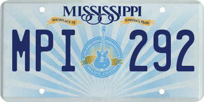 MS license plate MPI292
