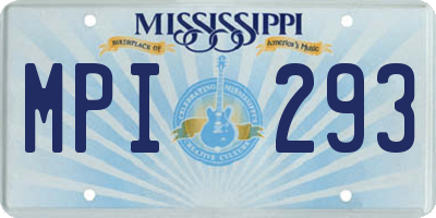 MS license plate MPI293