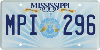 MS license plate MPI296