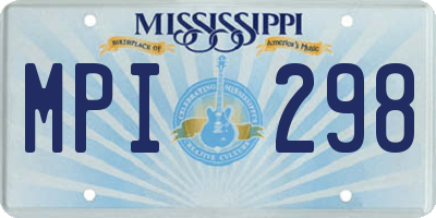 MS license plate MPI298