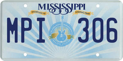 MS license plate MPI306