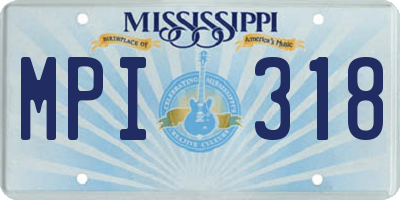 MS license plate MPI318