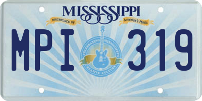 MS license plate MPI319