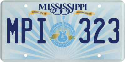 MS license plate MPI323