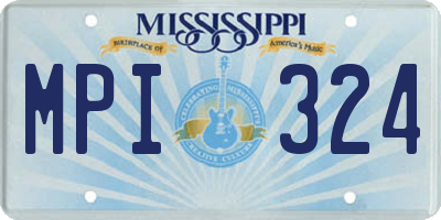 MS license plate MPI324