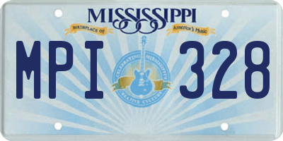 MS license plate MPI328