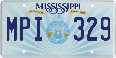 MS license plate MPI329