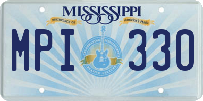 MS license plate MPI330