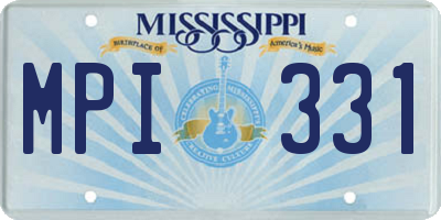 MS license plate MPI331