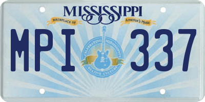 MS license plate MPI337