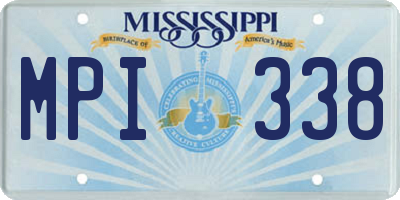 MS license plate MPI338