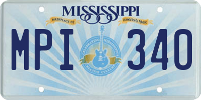 MS license plate MPI340