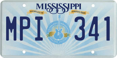 MS license plate MPI341