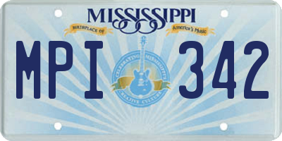 MS license plate MPI342