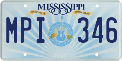 MS license plate MPI346