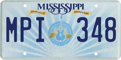 MS license plate MPI348