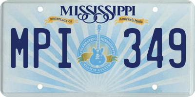 MS license plate MPI349