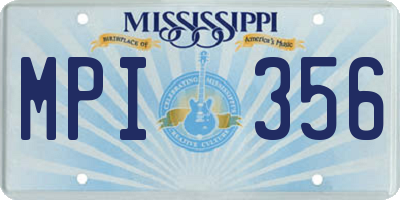 MS license plate MPI356