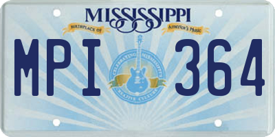 MS license plate MPI364