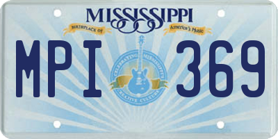 MS license plate MPI369