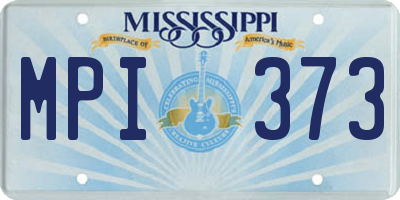 MS license plate MPI373