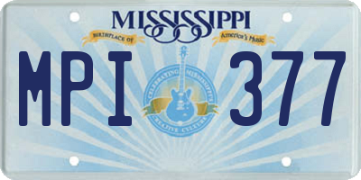 MS license plate MPI377
