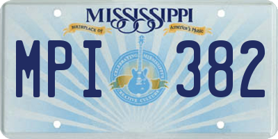 MS license plate MPI382