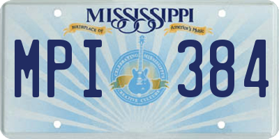 MS license plate MPI384